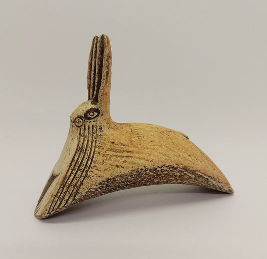 'Bounding Hare' stoneware sculpture