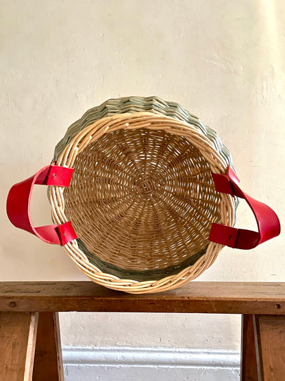 Indigo Round Basket