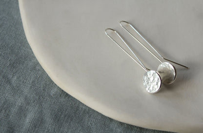 Large Silver Drop Earrings