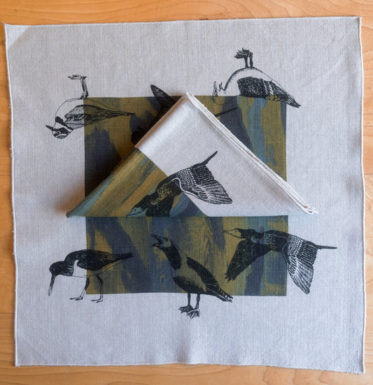 Linen napkin - seabirds