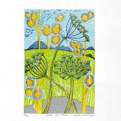 'Golden Seed Heads' Print