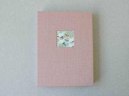 Silk and Chiyogami Concertina Watercolour Sketchbook - Rose