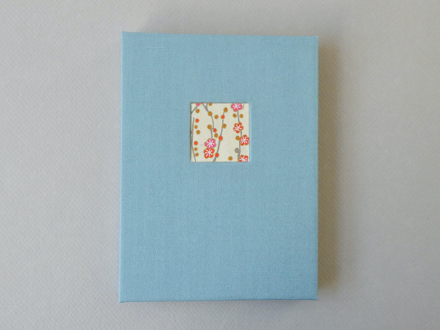 Linen and Chiyogami Concertina Watercolour Sketchbook - Blue