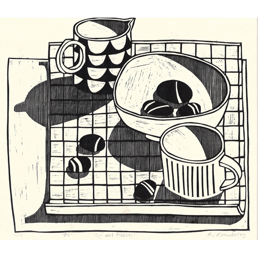 'Jug and Pebbles' Print