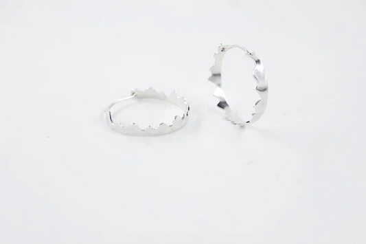 Silver wiggle hoops