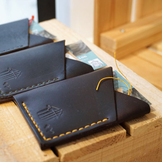 Hand Stitched Leather Card/ Notes Holder