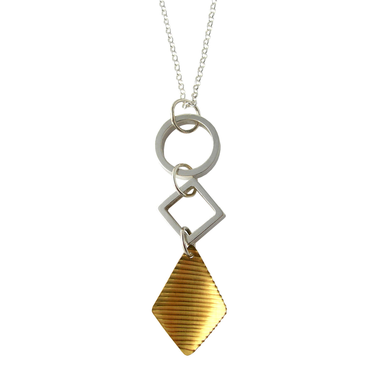 Geo circle square pendant