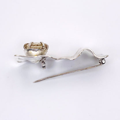 Expanded Skies, Sun Over High Moor Citrine Brooch
