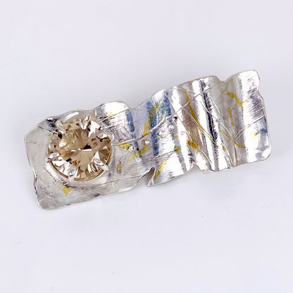 Expanded Skies, Sun Over High Moor Citrine Brooch
