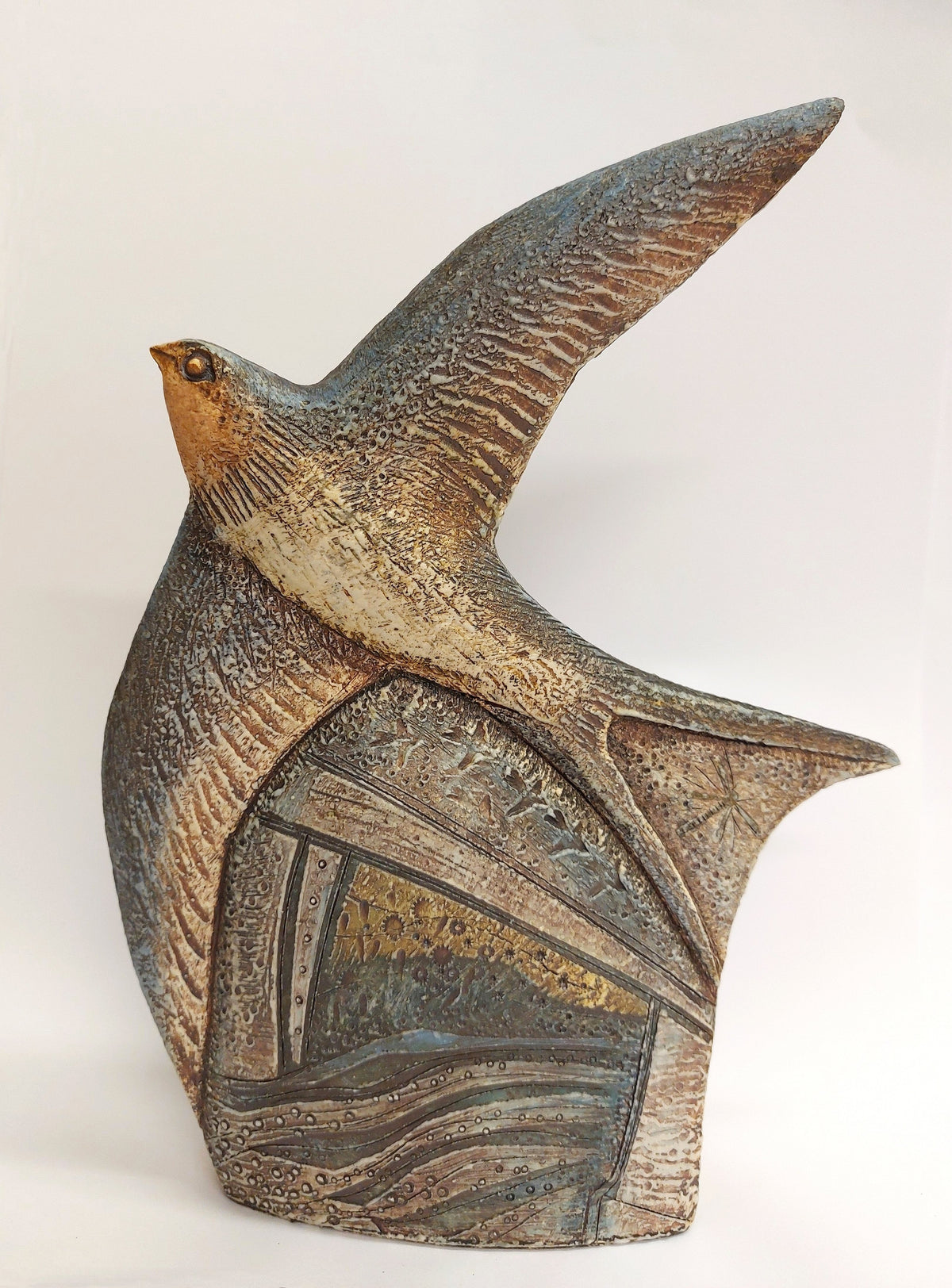 'Flying Colours' stoneware sculpture