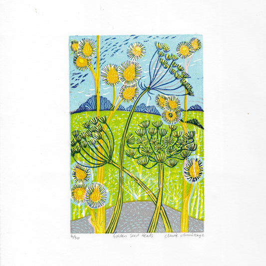'Golden Seed Heads' Print