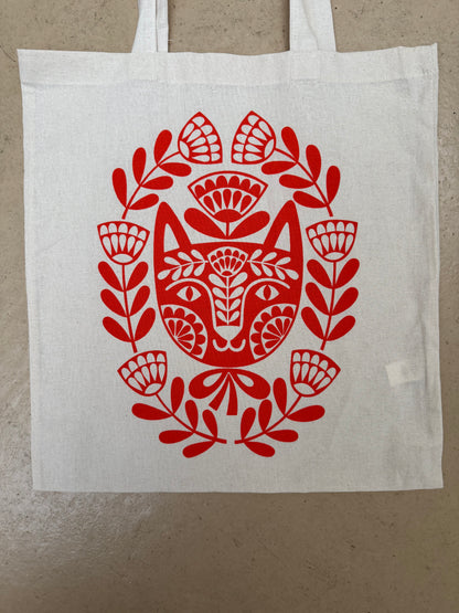 Folk Print  - Recycled Cotton Tote Bag