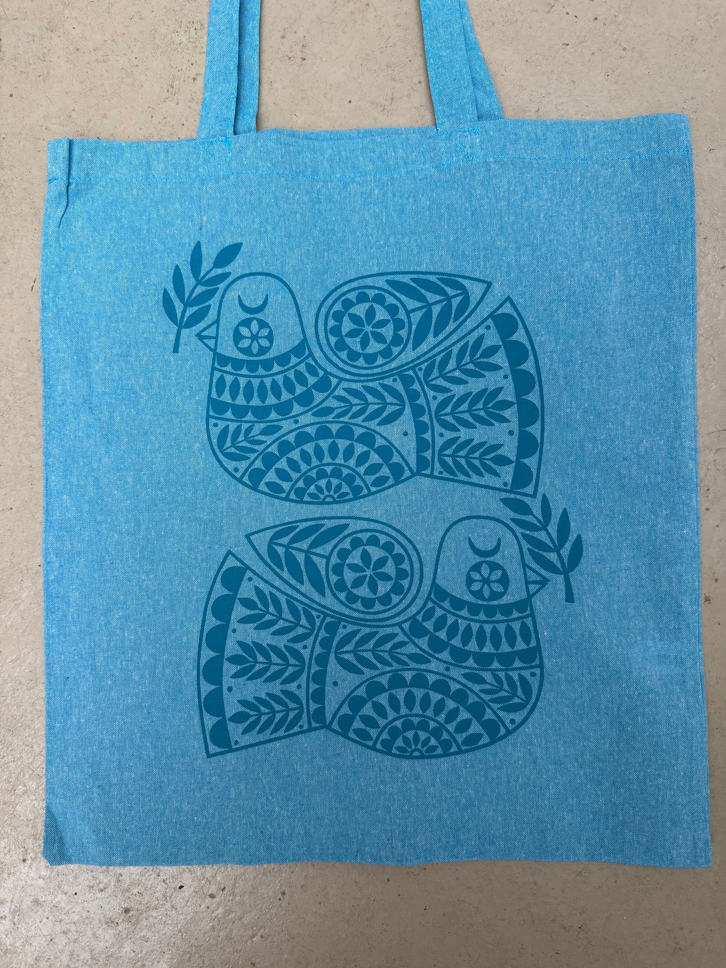 Folk Print  - Recycled Cotton Tote Bag