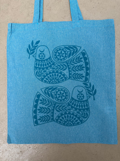 Folk Print  - Recycled Cotton Tote Bag