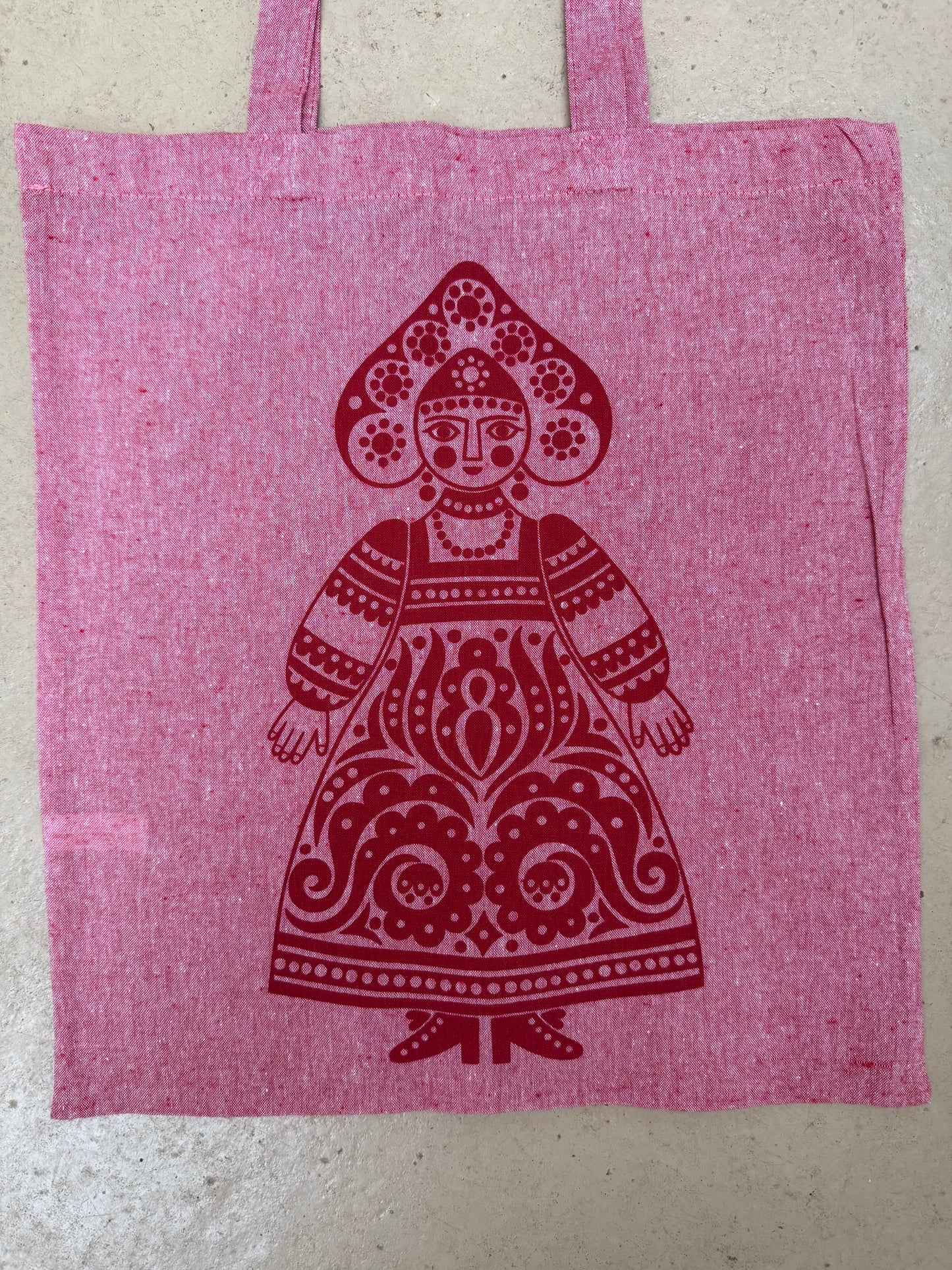 Folk Print  - Recycled Cotton Tote Bag