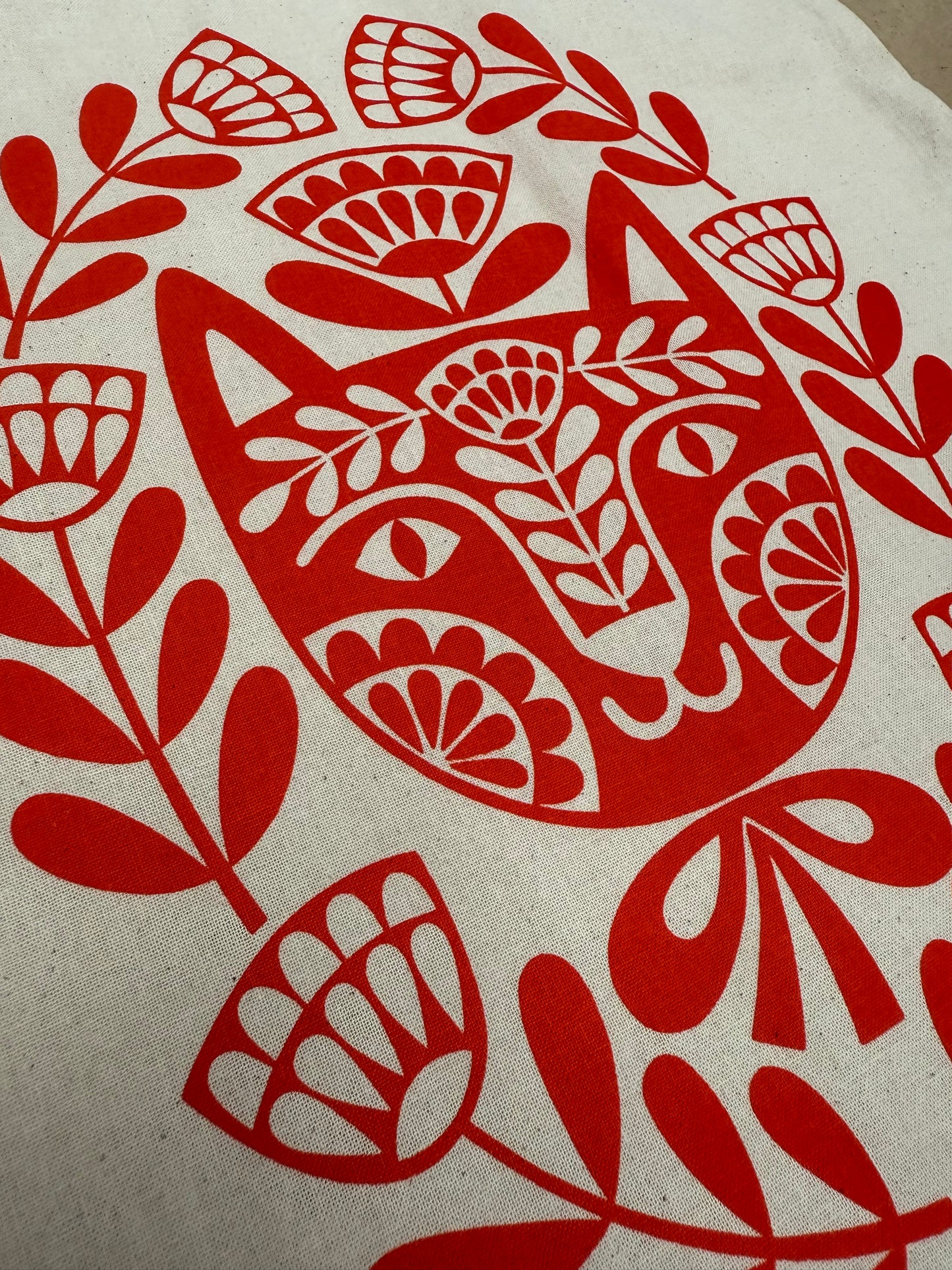 Folk Print  - Recycled Cotton Tote Bag