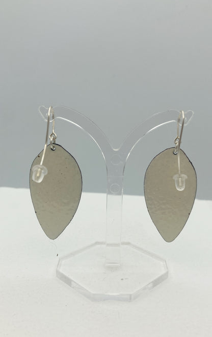 Geometric Earring Blue, Cream and Gold