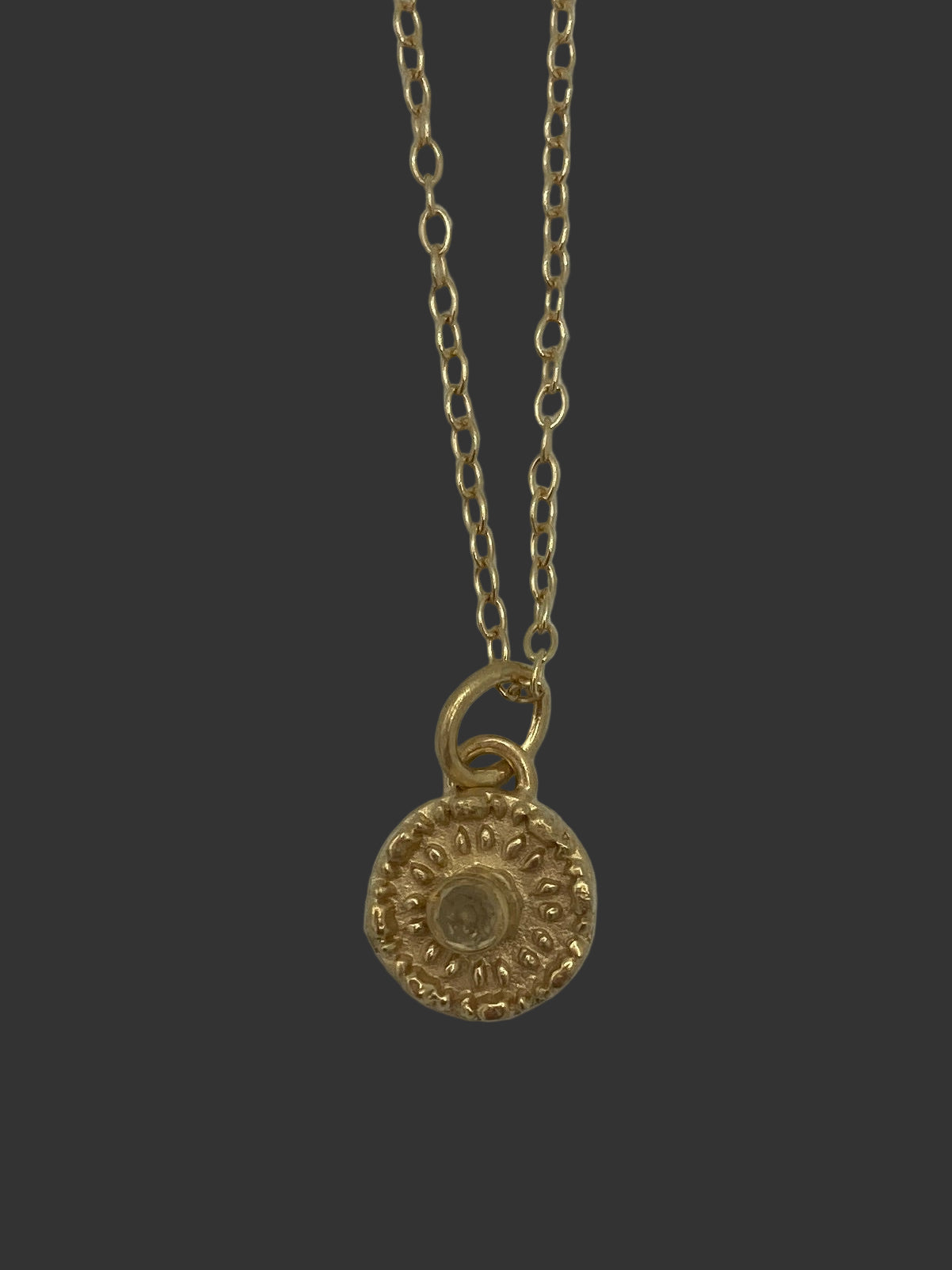 Mini Mandala Pendant - Gold Vermeil with Citrine