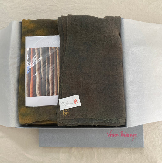 Alkanet + shibori Indigo scarf