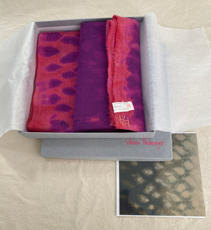 Fine wool Logwood + Indigo Shibori Scarf