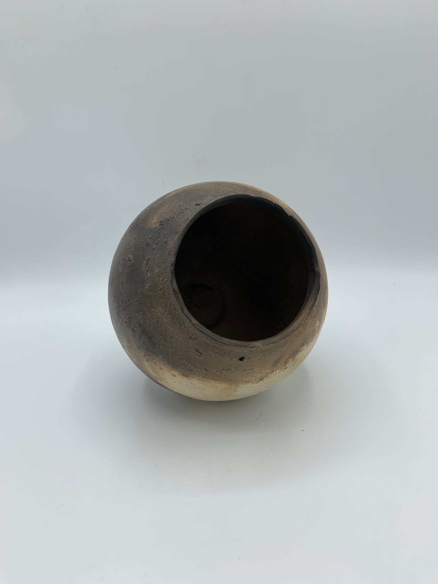 Clay Smoked 'Moon' Jar