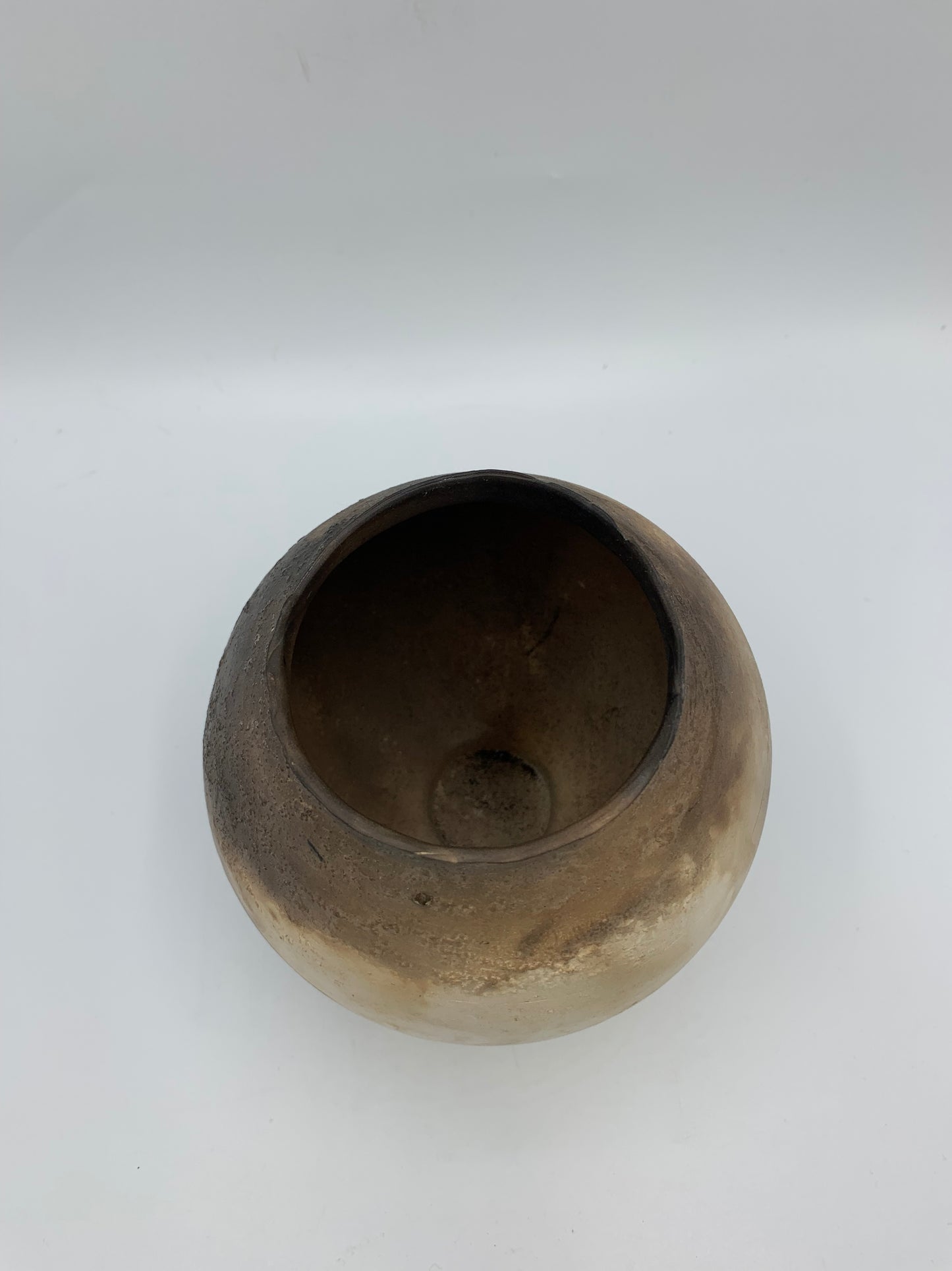 Clay Smoked 'Moon' Jar