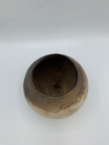 Clay Smoked 'Moon' Jar