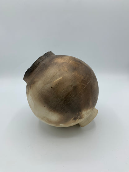 Clay Smoked 'Moon' Jar