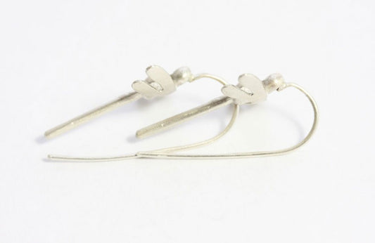 Silver mini dragonfly earrings