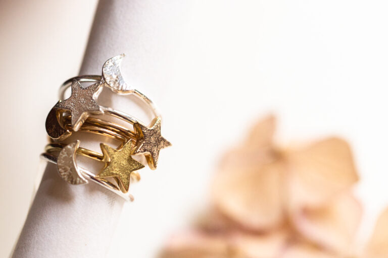 Silver star ring