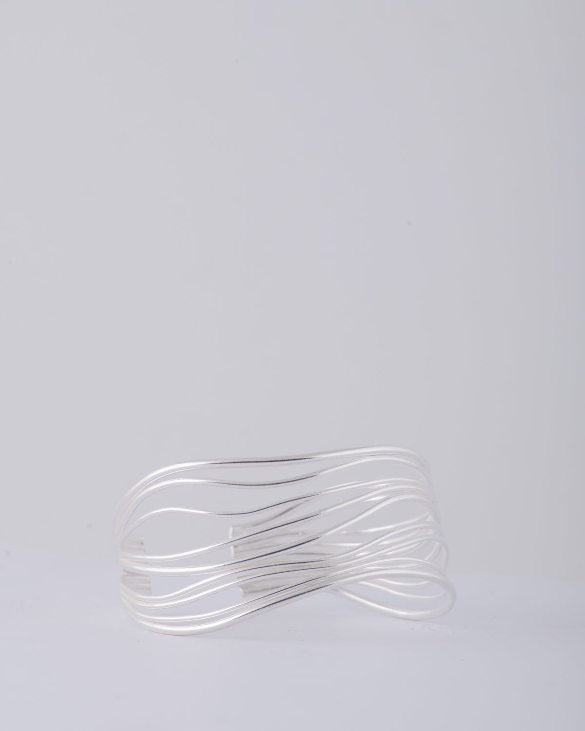 Rhizo cuff silver bangle