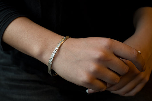 Honey Fungus Thin Bangle