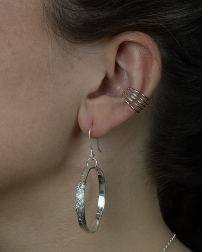 Rhizo silver ear cuff