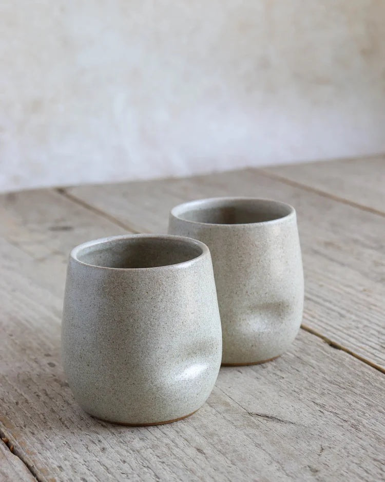 Stoneware dimple tumbler