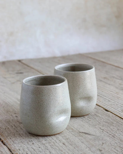 Stoneware dimple tumbler