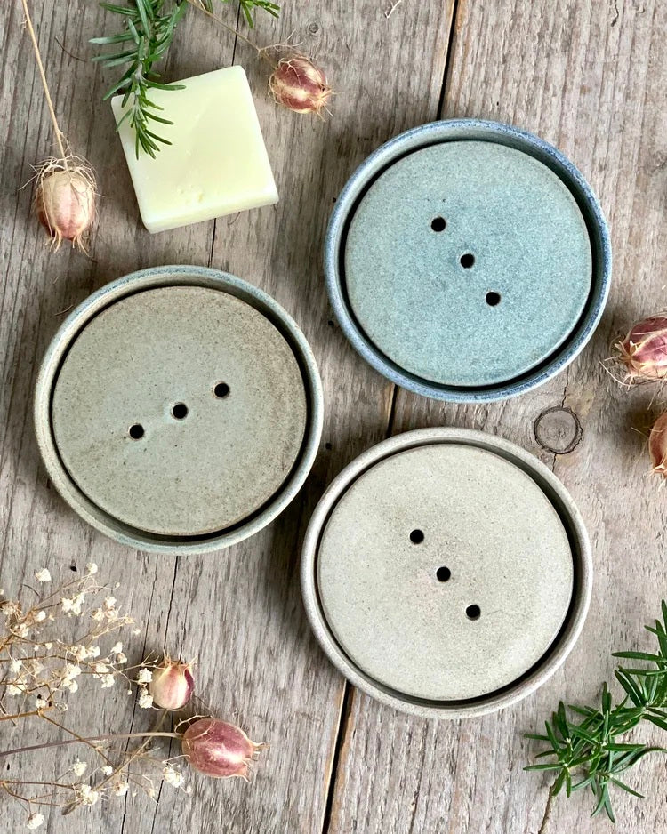 Stoneware soap dish