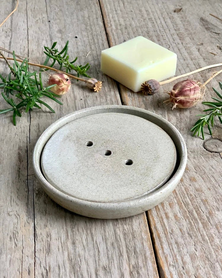 Stoneware soap dish