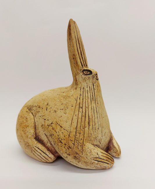 'On The Alert' small stoneware sculpture