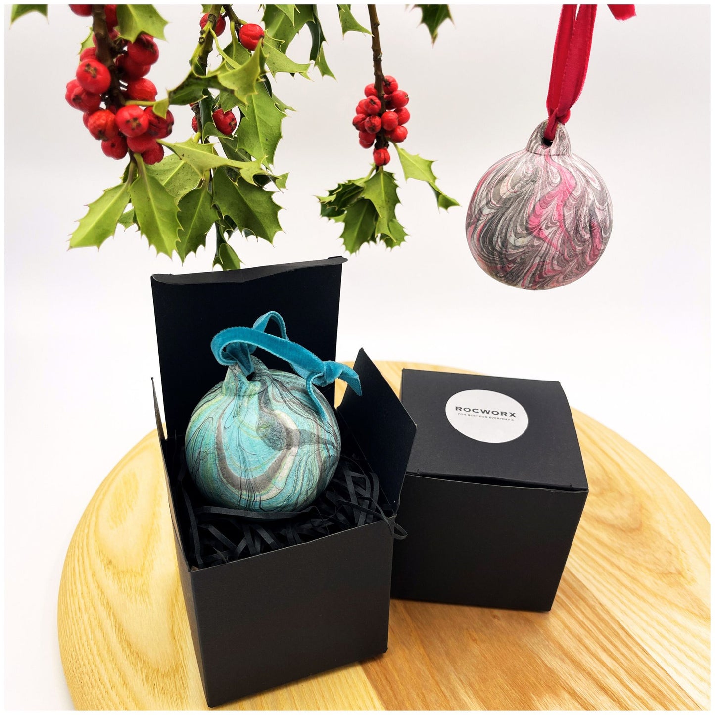 Marbled Ceramic Bauble