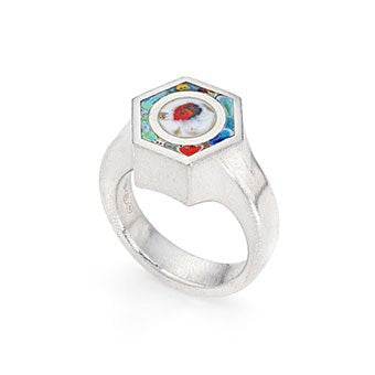 Multicolour Hexagonal Ring