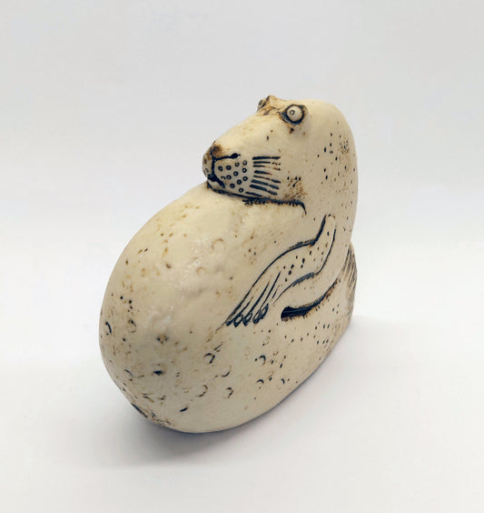 'Speckled Seal' small porcelain sculpture