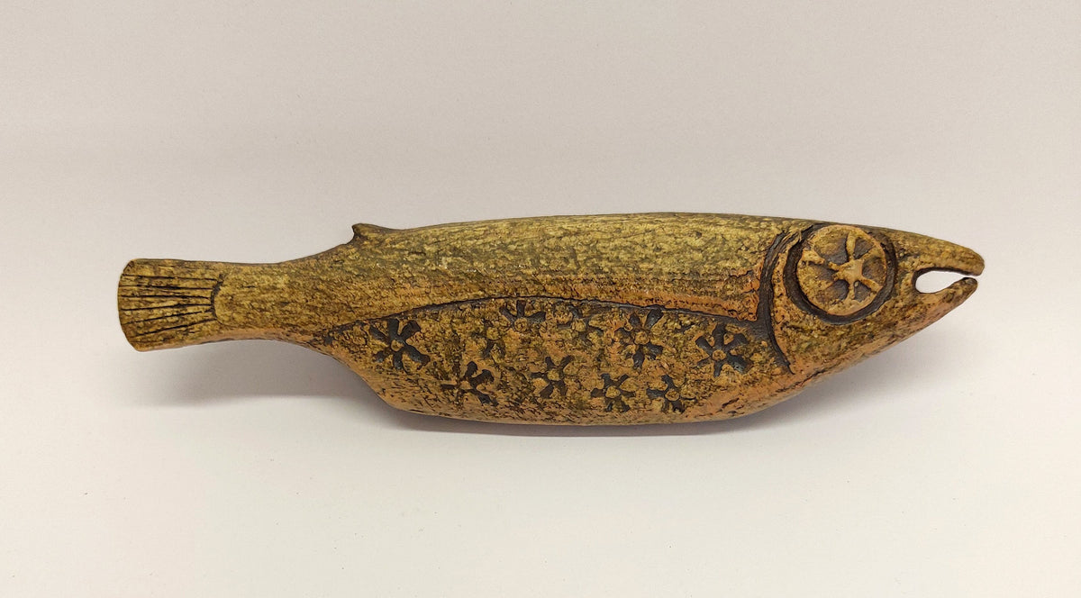 'Starry-Eyed Fish' small stoneware sculpture