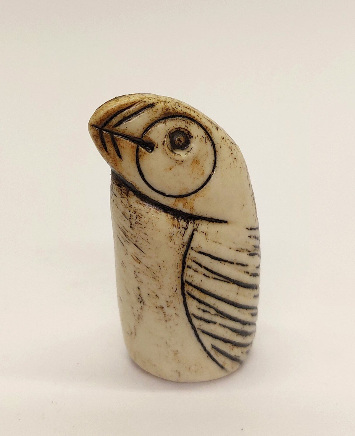 'Stripy Winged Puffin' small porcelain sculpture