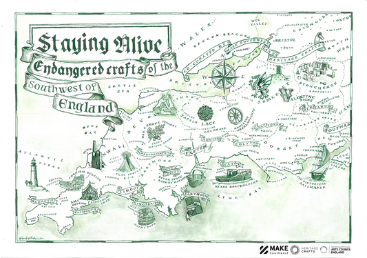 Map of Endangered Crafts of the Southwest Poster