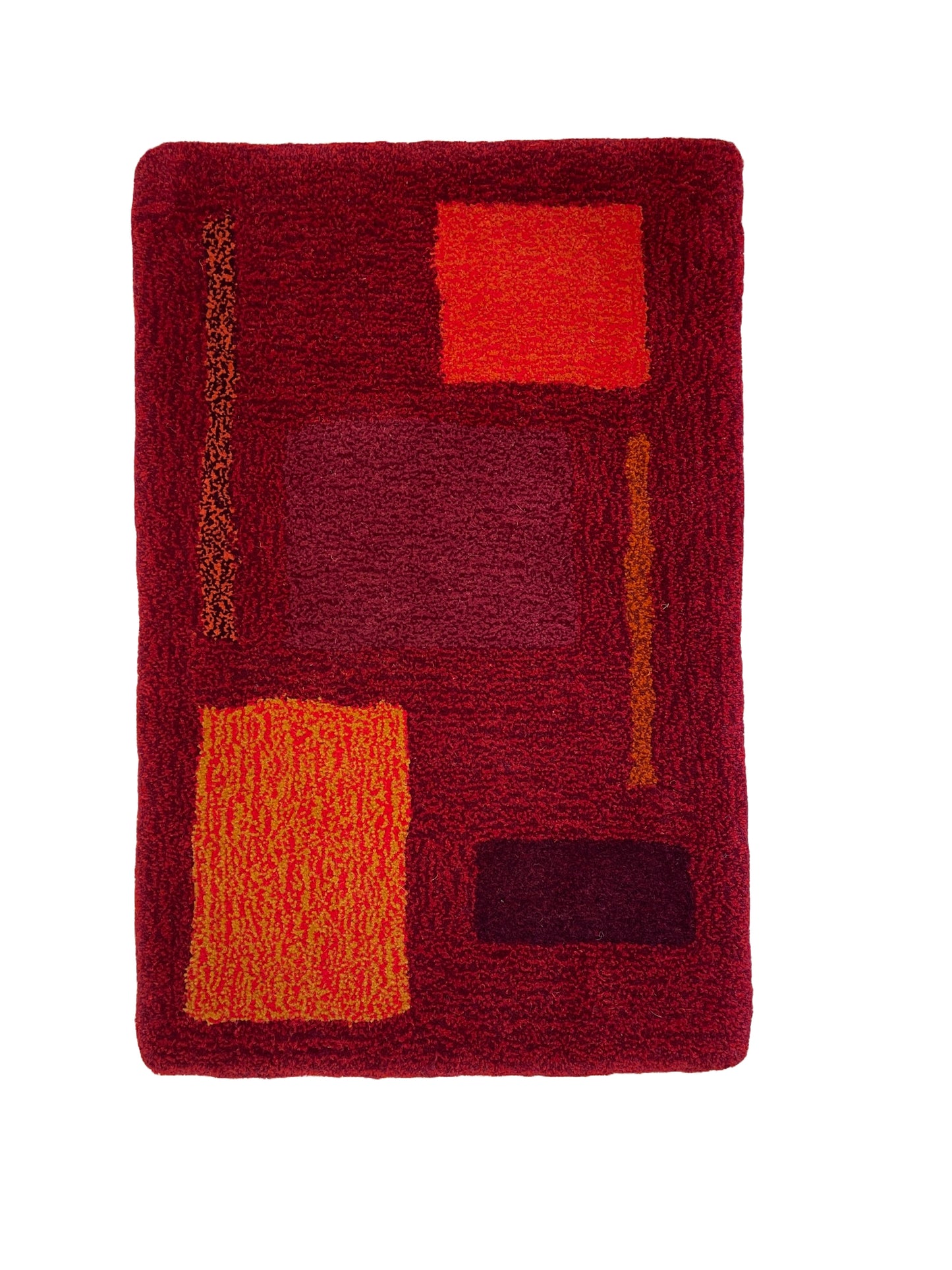 'Flame' Tufted Mini Rug