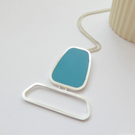 Silver and Resin Pendant