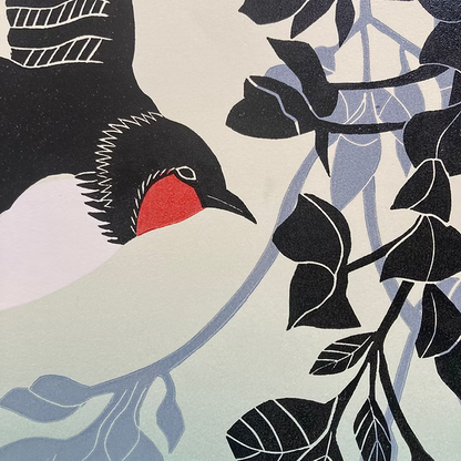 Swallows and Wisteria