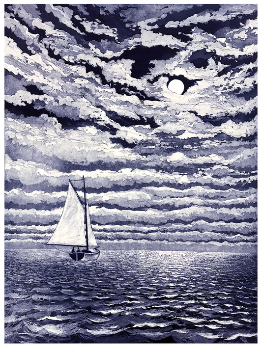 'Towards the Moon' unframed print