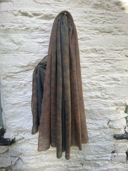 Alkanet + shibori Indigo scarf