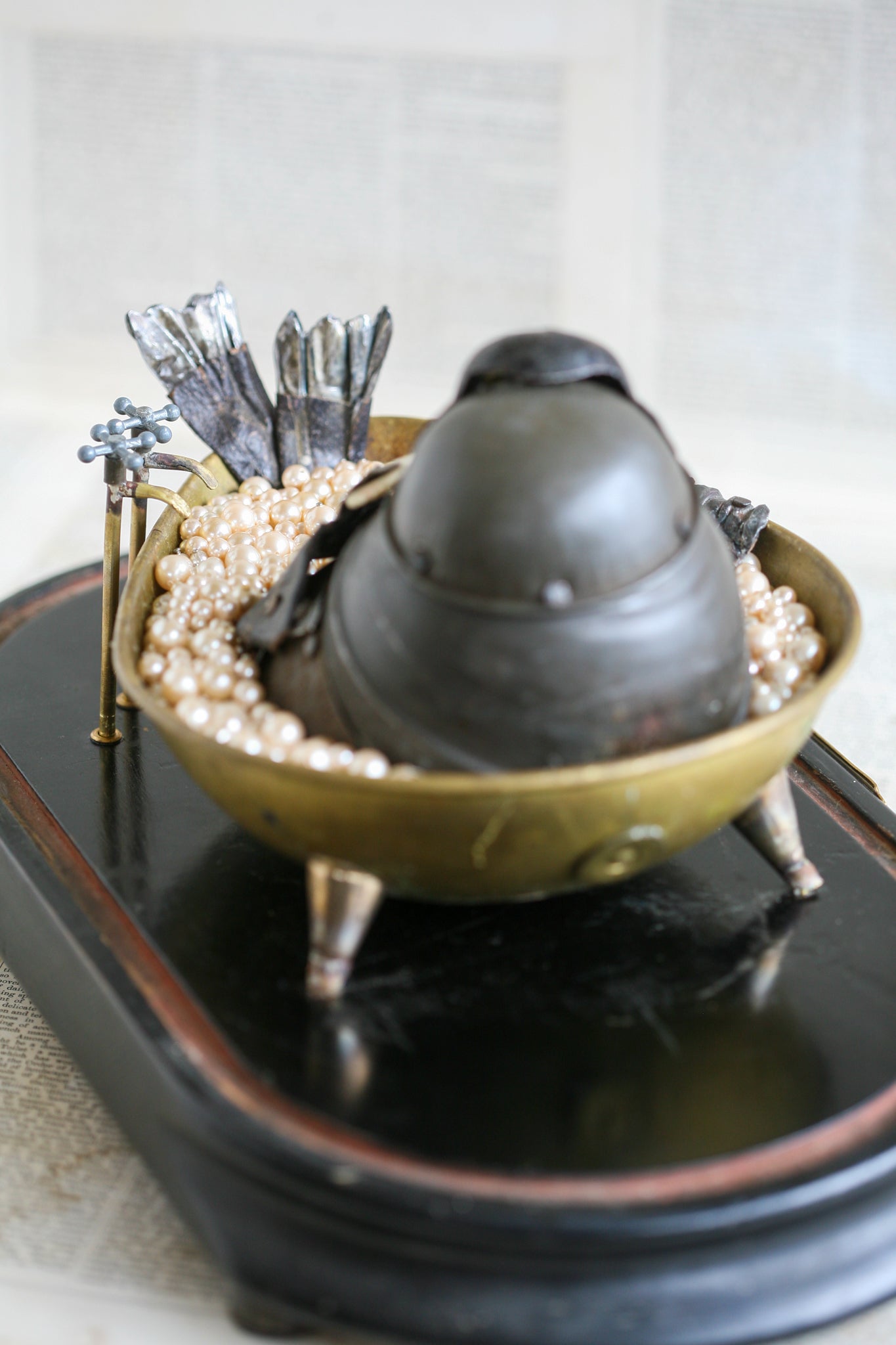 'Walter the walrus and his emotional support fishie' sculpture
